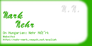 mark nehr business card